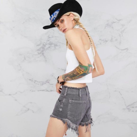 🆕Free People Becket Slouchy Gray Shorts size 29 - Picture 5 of 6